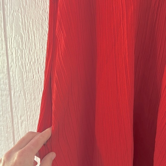 Red flutter sleeve dress size medium - Picture 5 of 8